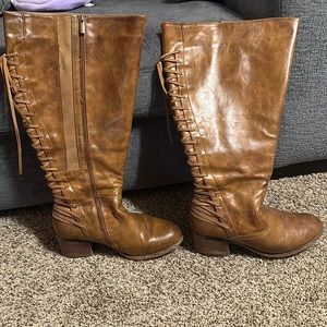Tall Brown Leather Boots